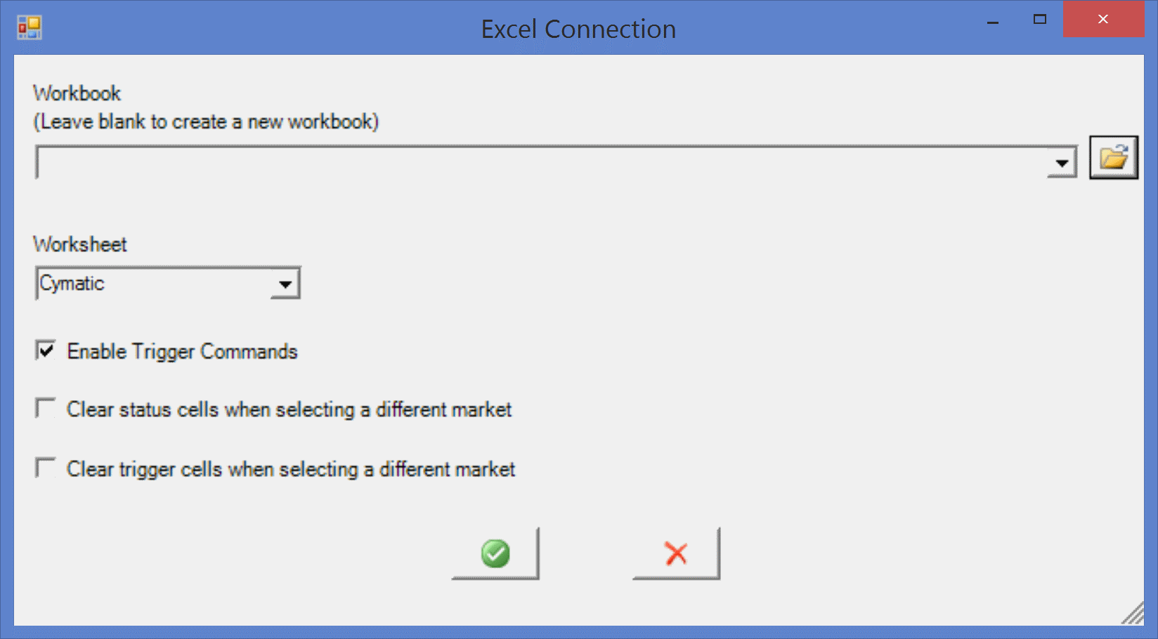 Connecting Excel with Advanced Cymatic Trader